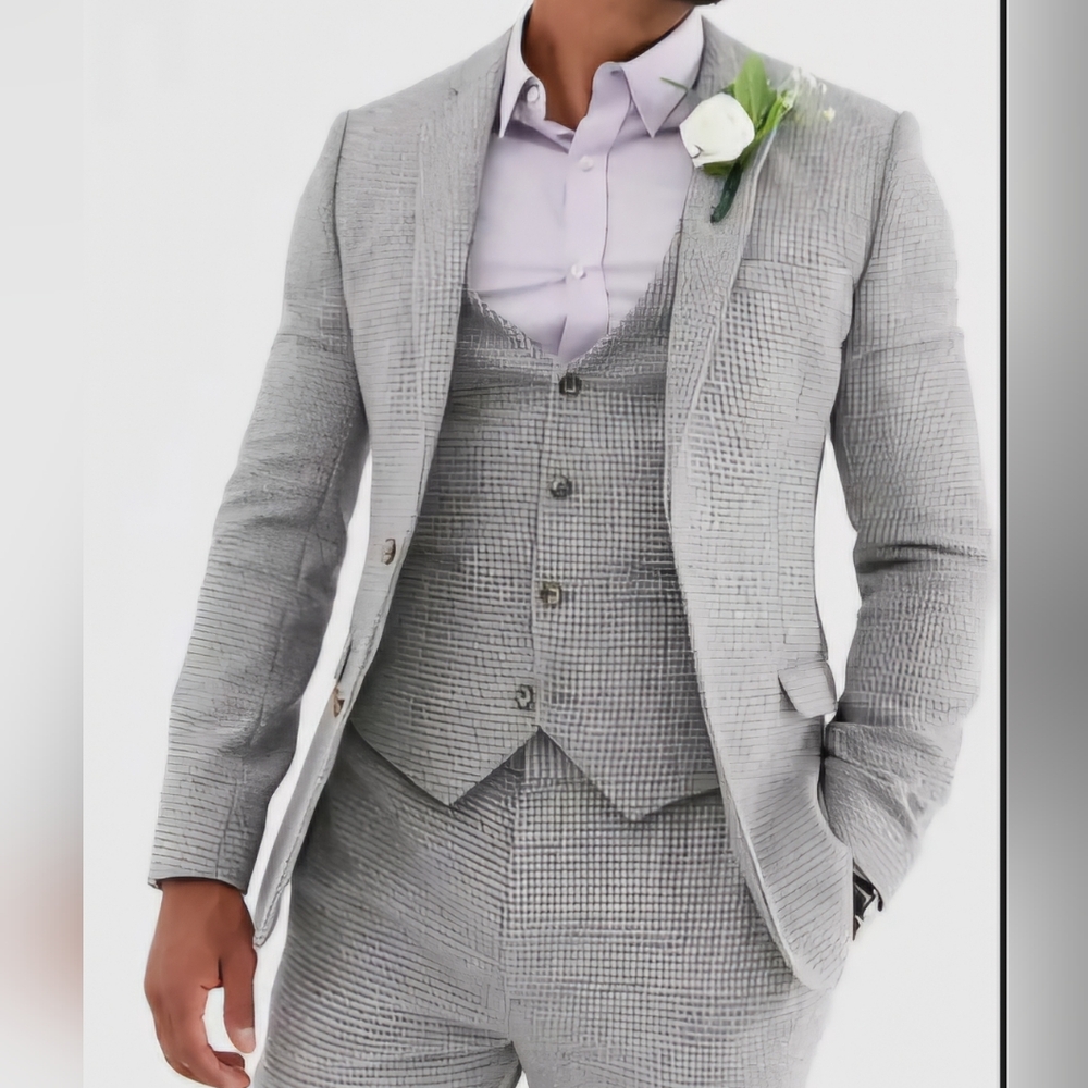 Asos Design Skinny Fit Gray Suit Jacket 36R